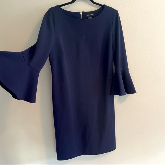 Liz Claiborne Purple Bell Sleeve Dress 